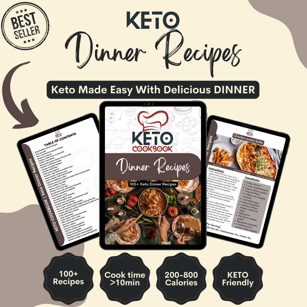 Keto Nights: 100+ Recipes for Perfect Dinners