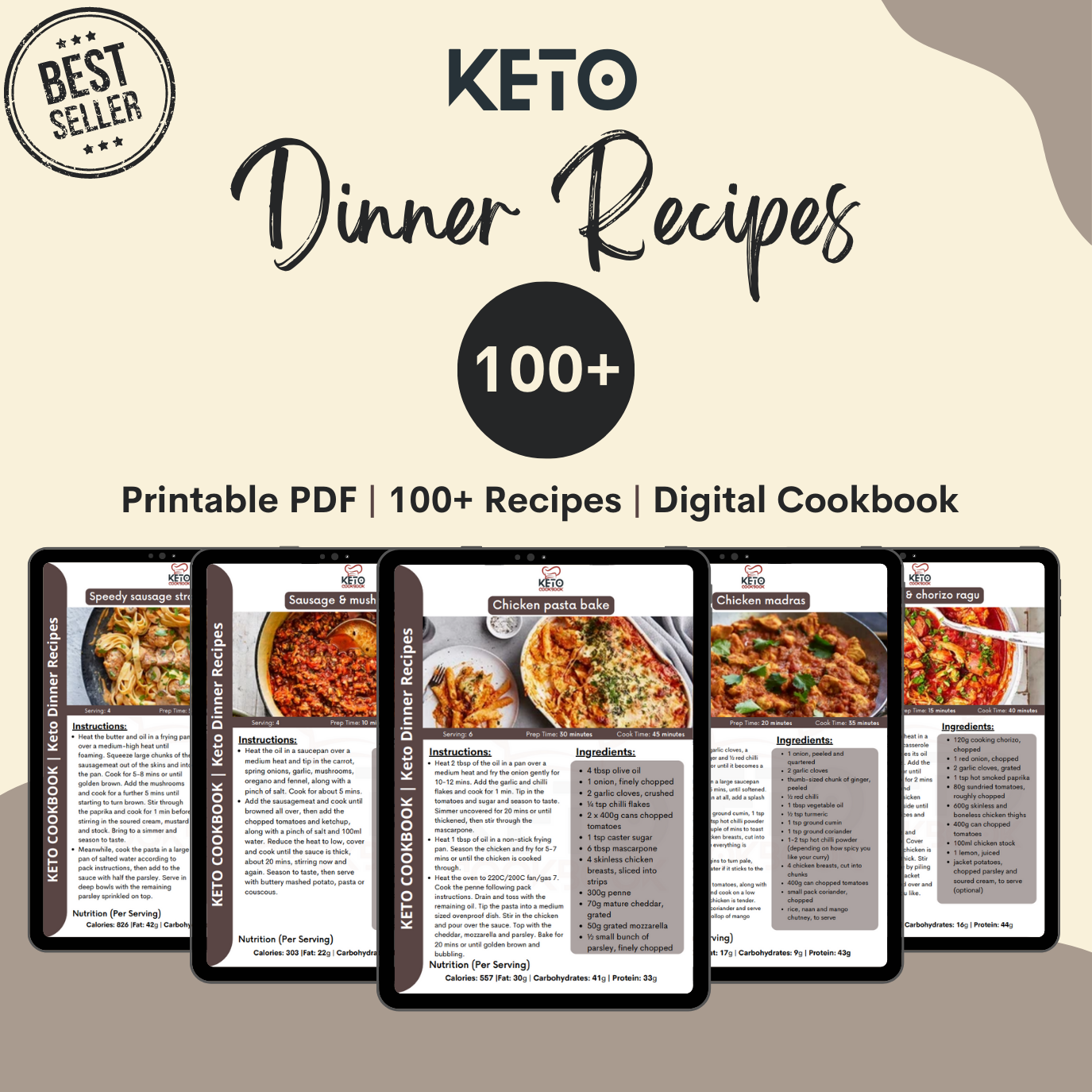 Keto Nights: 100+ Recipes for Perfect Dinners