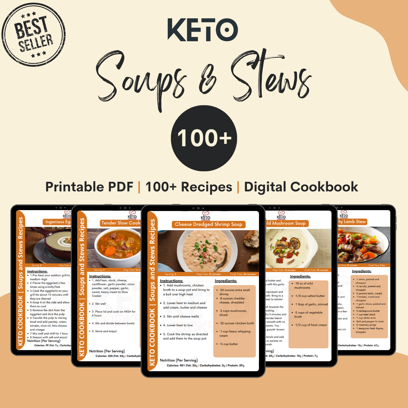 Warm & Hearty: 100+ Keto Soups and Stews